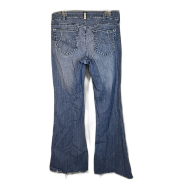 Ariat Real denim Flare Leg mid rise Jeans raw hem size 32 R - Picture 10 of 15